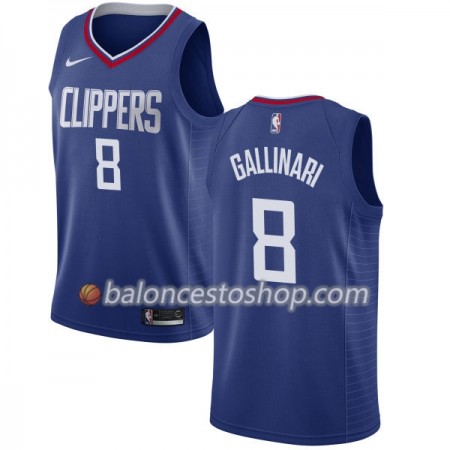 Camiseta Hombre NBA Los Angeles Clippers Danilo Gallinari 8 Nike 2017-18 Azul Swingman